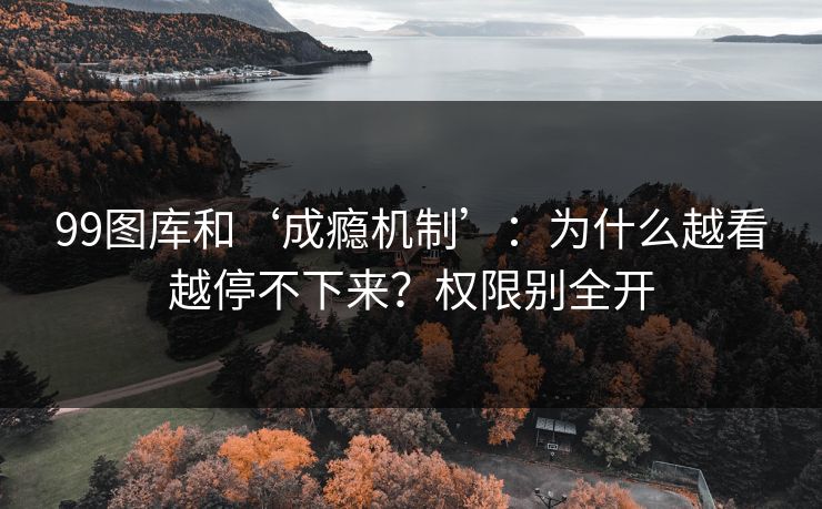 99图库和‘成瘾机制’:为什么越看越停不下来?权限别全开 99图库和‘成瘾机制’:为什么越看越停不下来?权限别全开